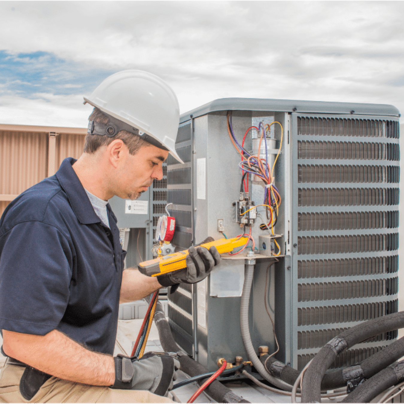London Generator Pros HVAC technician on a service call in London, Ontario